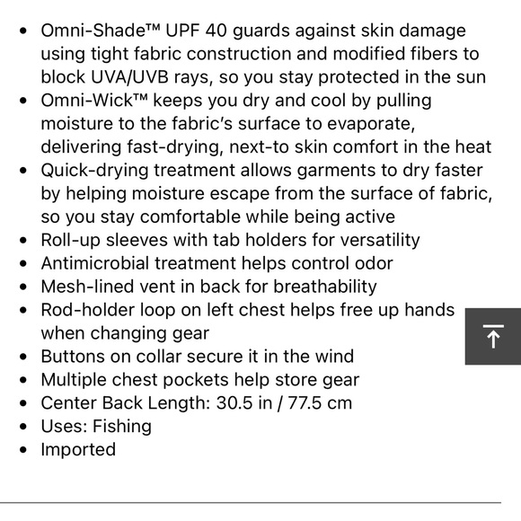 Columbia Super Tamiami PFG Omni Shade outdoor sports shirt, size XL. SPF 40 VGUC - Picture 16 of 16